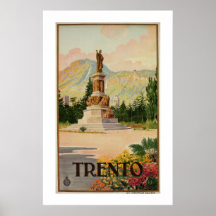 Póster Viaje italiano de Trento Trento