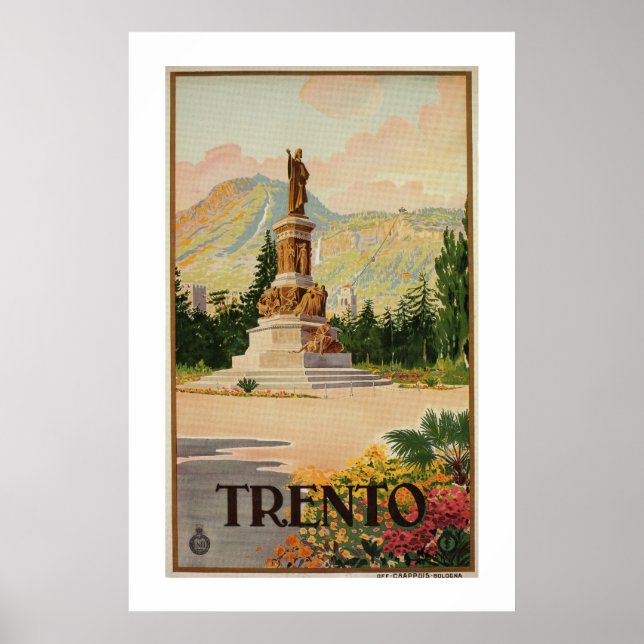Póster Viaje italiano de Trento Trento (Frente)