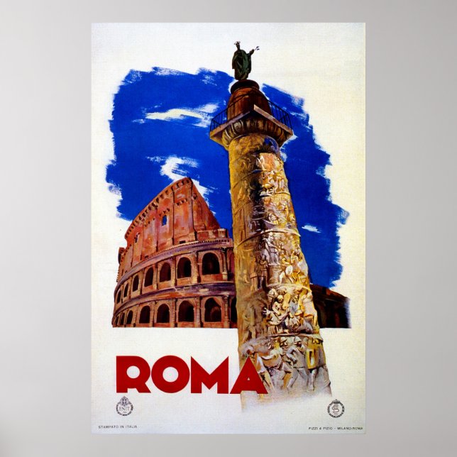 Póster Viaje italiano Roma Roma (Frente)