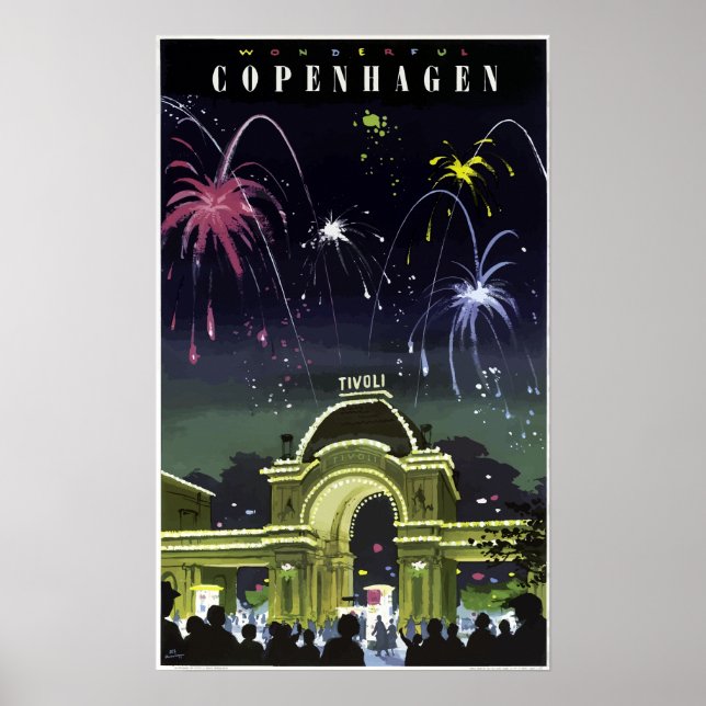 Póster Viaje Maravilloso en Copenhague (Frente)