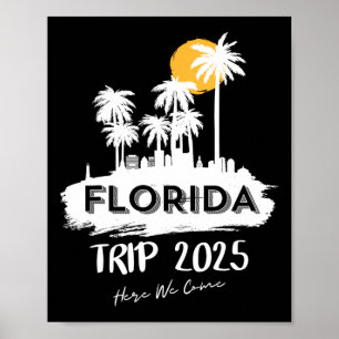 Póster Viaje Miami Florida Beach 2025 Aquí Venimos Matchi