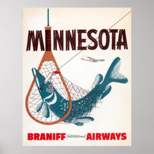Póster Viaje Minnesota de pesca de mosca virgen