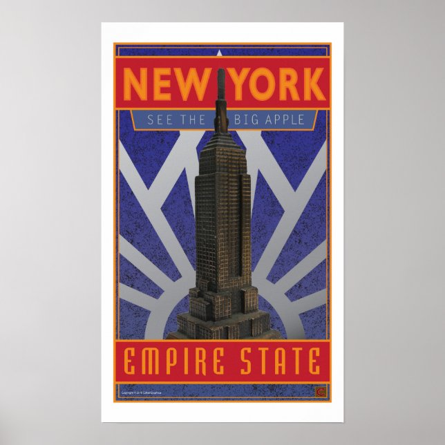 Póster VIAJE-Nueva York-Empire State Bldg. (Frente)