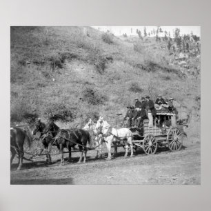 Póster Viaje pasado "de la fotografía del coche de