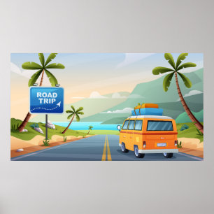 Póster Viaje por carretera
