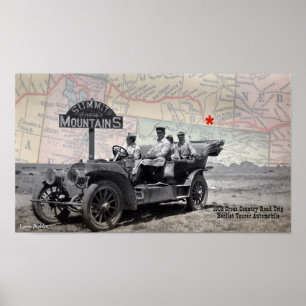 Póster Viaje por carretera rocoso 1908 de Moutains de la