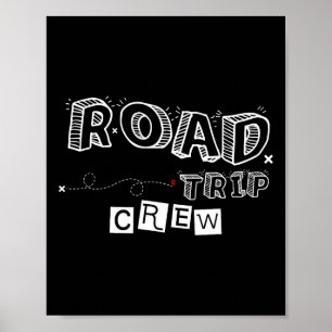 Póster Viaje por carretera Trip Crew Vacaciones de verano