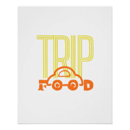 Póster Viaje por comida