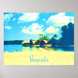 Póster Viaje por el paraíso de las islas tropicales de Va