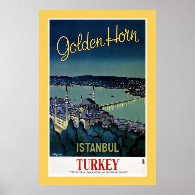 Póster Viaje por Estambul del Cuerno de Oro (Frente)