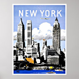 Póster Viaje por New York America Vintage