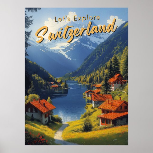 Póster Viaje por Suiza (Frente)