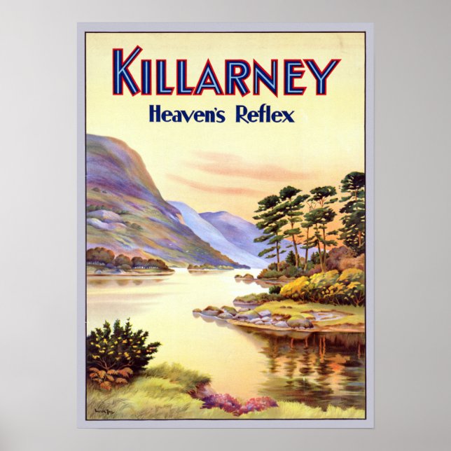 Póster Viaje reflexivo de Killarney Irlanda (Frente)