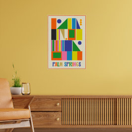 Póster Viaje Retro de Palm Springs Modern de Mediosiglo