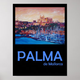 Póster Viaje retro de Palma de Mallorca