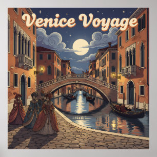 Póster Viaje Retro de Venecia