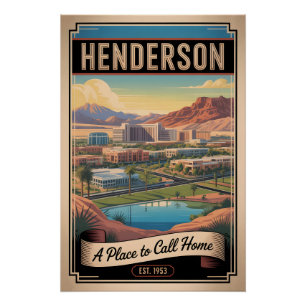 Póster Viaje Retro Vintage Henderson Nevada