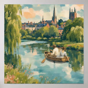 Póster Viaje romántico por el río