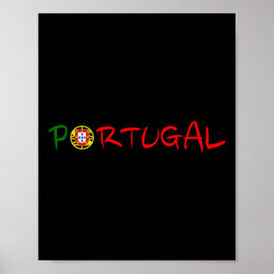 Póster Viaje Vacaciones Portugal Orgullo Ibérico Bandera
