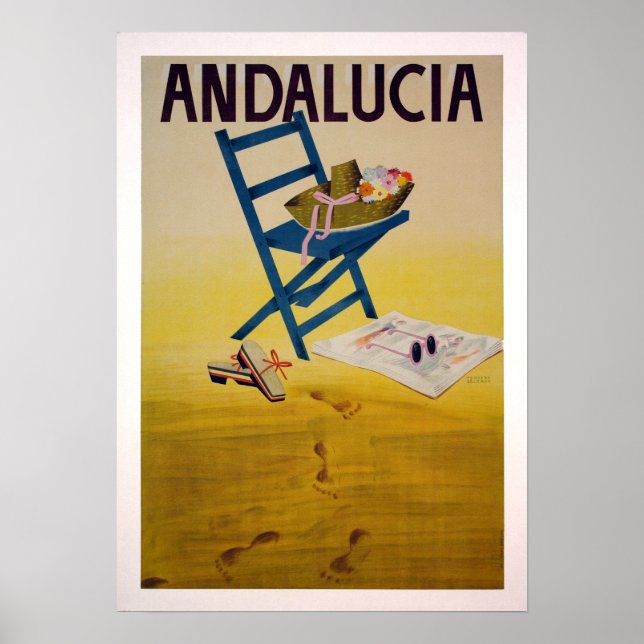 Póster Viaje Vintage Andalucia Beach (Frente)