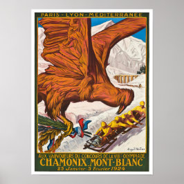 Póster Viaje vintage de Chamonix France