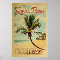 Viaje Vintage de Riviera Beach Palm Tree