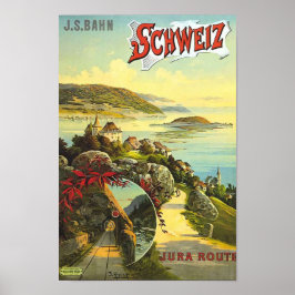 Póster Viaje Vintage Delight Touring Plakat Jura Simplon