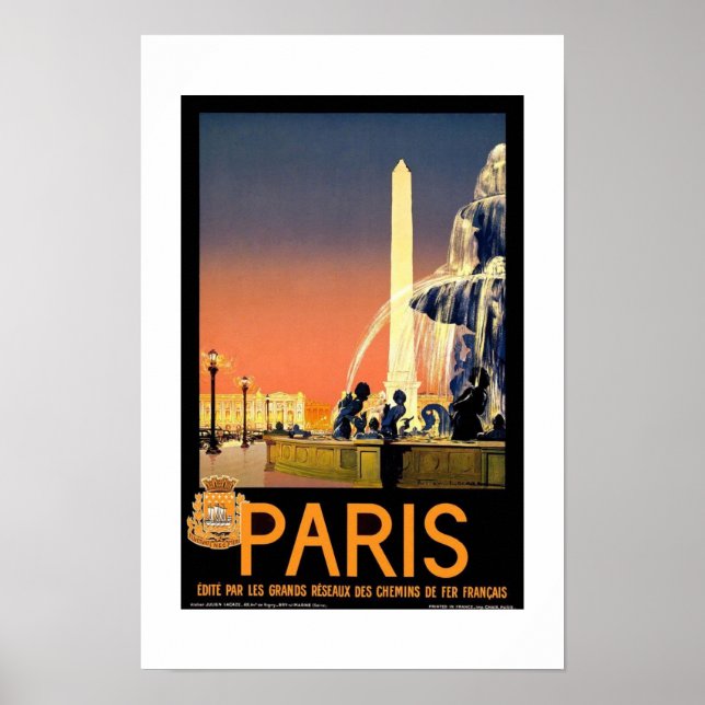 Póster Viaje Vintage París 2 (Frente)