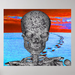 Póster Viajero de tiempo de cráneo