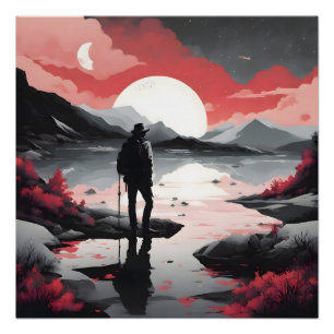 Póster Viajero en Dusk