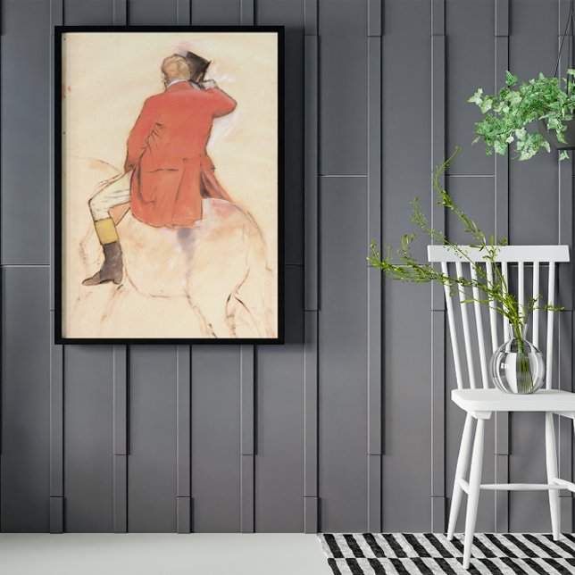 Póster Viajero en un abrigo rojo por Edgar Degas (Subido por el creador)