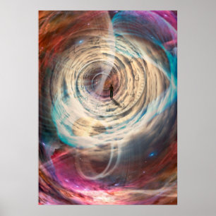 Póster Viajero en universo