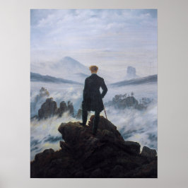 Póster Viajero sobre el mar de niebla – Friedrich