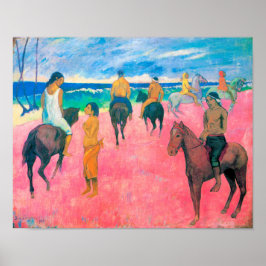 Póster Viajeros en la playa, Gauguin