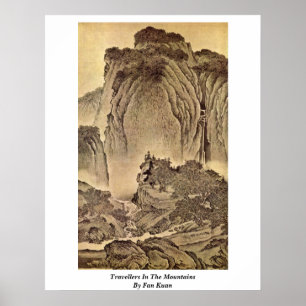 Póster Viajeros en las montañas por la fan Kuan