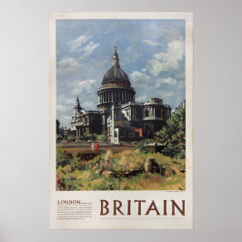 Póster Viajes a la catedral de San Pablo de la Vieja Lond