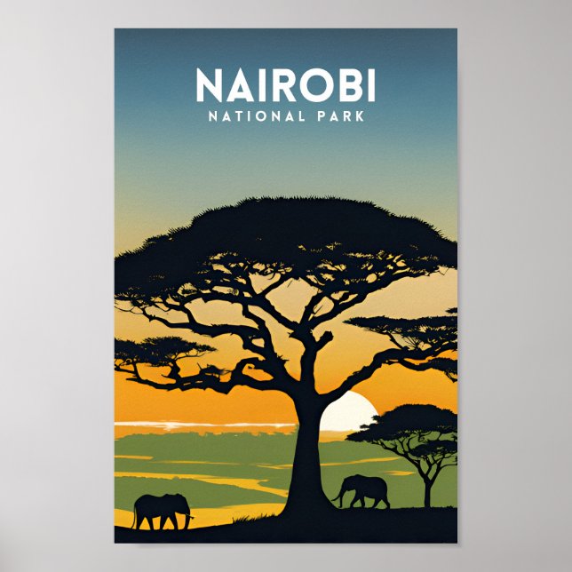 Póster Viajes al Parque Nacional de Nairobi (Frente)