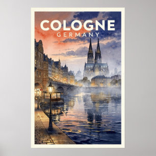 Póster Viajes antiguos a Colonia Alemania