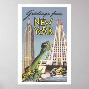 Póster Viajes Antiguos, Famosos Monumentos de la Ciudad d