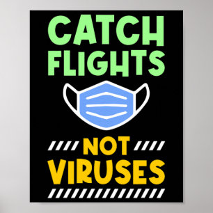 Póster Viajes: Atrapa Vuelos, No Virus