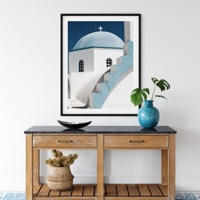 Póster Viajes azules y blancos Santorini Oia (Subido por el creador)