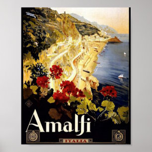 Póster Viajes de Amalfi Italia