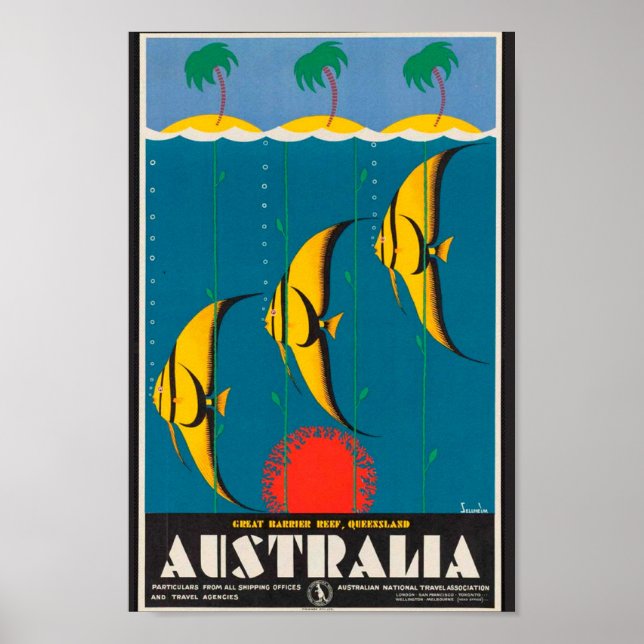 Póster Viajes de Australia (Frente)