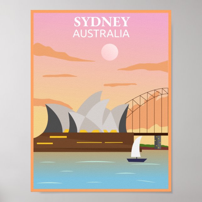 Póster Viajes de Australia en Sídney (Frente)