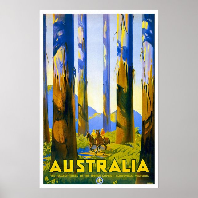 Póster Viajes de cosecha, Australia (Frente)