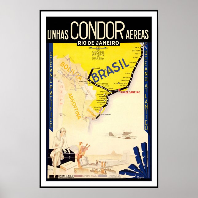 Póster Viajes de cosecha Brasil (Frente)