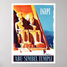 Póster Viajes de cosecha de Abu Simbel Egipto