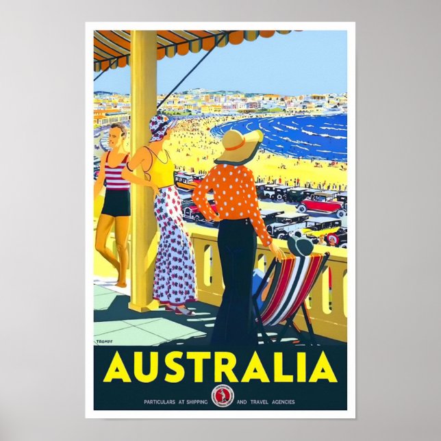 Póster Viajes de cosecha de Australia (Frente)