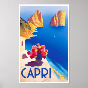 Póster Viajes de cosecha de Capri Italia
