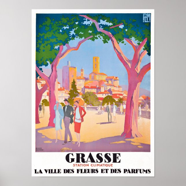 Póster Viajes de cosecha de Grasse France (Frente)